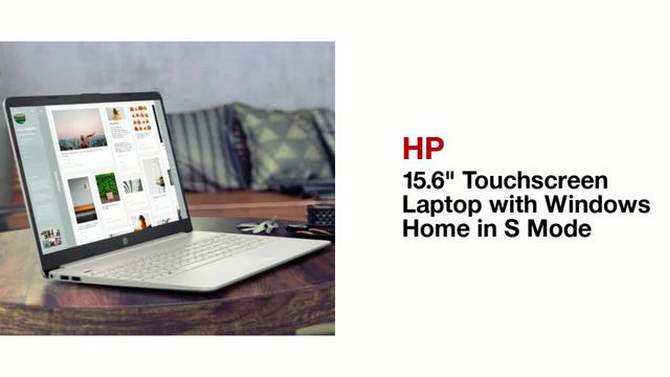HP 15.6&#34; Touchscreen Laptop - Intel Pentium - 8GB RAM - 256GB SSD Storage - Windows Home in S Mode - Silver (15-dy2005tg), 2 of 9, play video
