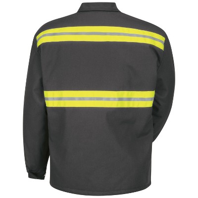 Red Kap Men's Enhanced Visibility Perma-Lined Panel Jacket, Charcoal - L — фото 2