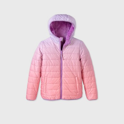 Girls' Reversible Puffer Jacket - Cat 