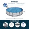 Bestway Steel Pro 15’ x 48" Round Steel Above Ground Outdoor Swimming Pool Metal Frame for Backyards, Blue - 3 of 4