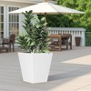 Wooakway Outdoor/Indoor/Decor/Garden Large Tall Metal Planter Pots Planter Boxes Cachepots Nursery Pots - 3 of 4