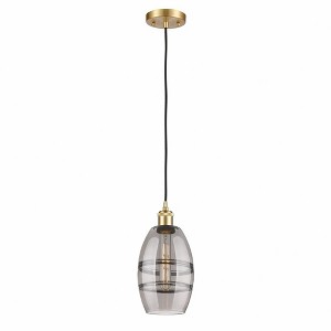 Vaz - 1 Light Cord Hung Mini Pendant In Industrial Style-8.13 Inches Tall and 5.88 Inches Wide - 1 of 1