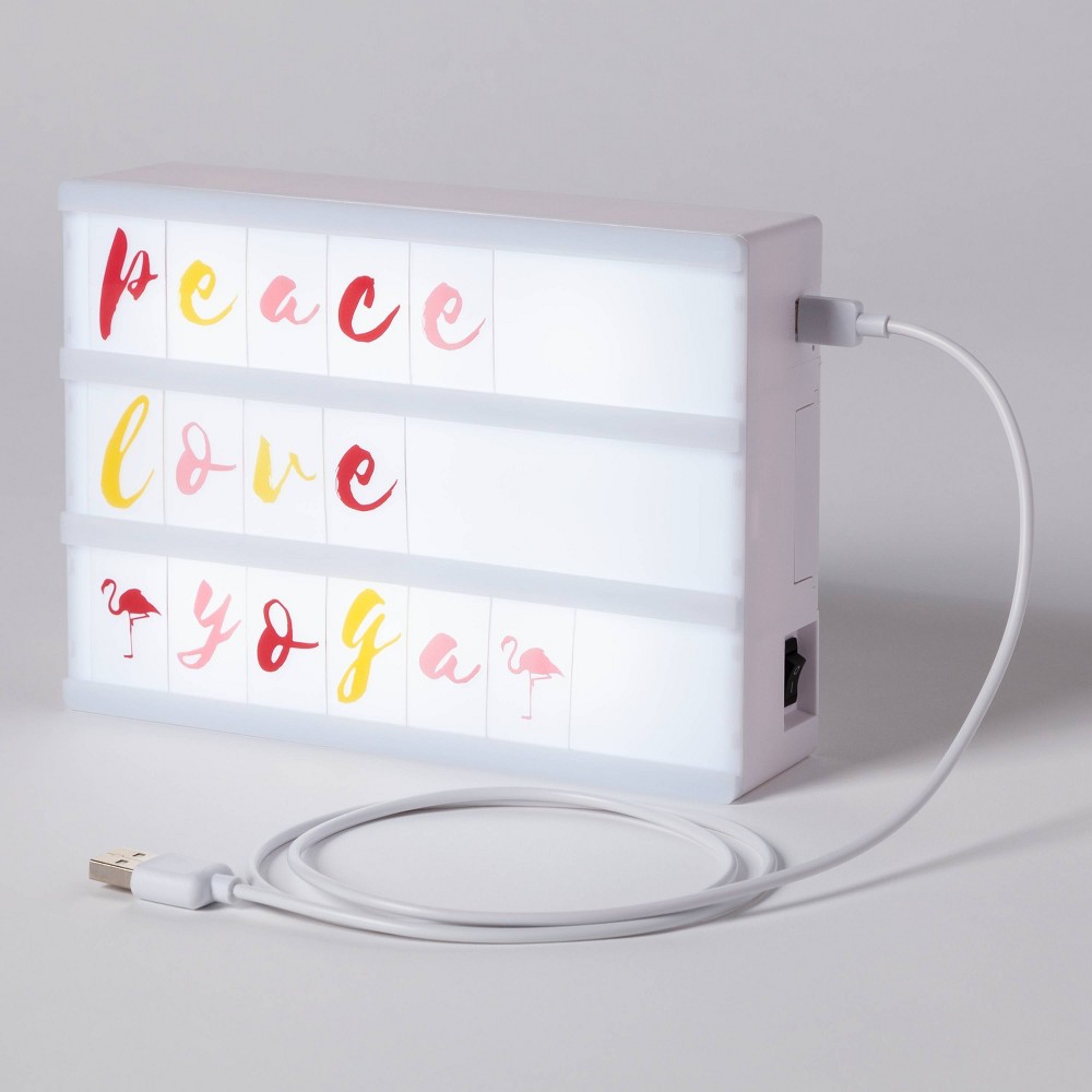 Peace Love Yoga LED Light Box Black - Room Essentials was $14.99 now $7.49 (50.0% off)