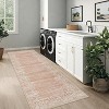 Large Modern Floral Bordered Area Rug, Washable and Stain Resistant, Low Pile Soft Touch Carpet, Folding Floor Cover for Bedroom and Apartment. - 3 of 4