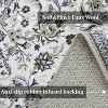 Acekool 10x13 Vintage Medallion Washable Area Rug, Extra Large Non-Slip Distressed Floral Carpet, Stain Resistant for Living Room, Bedroom, Grey - 4 of 4