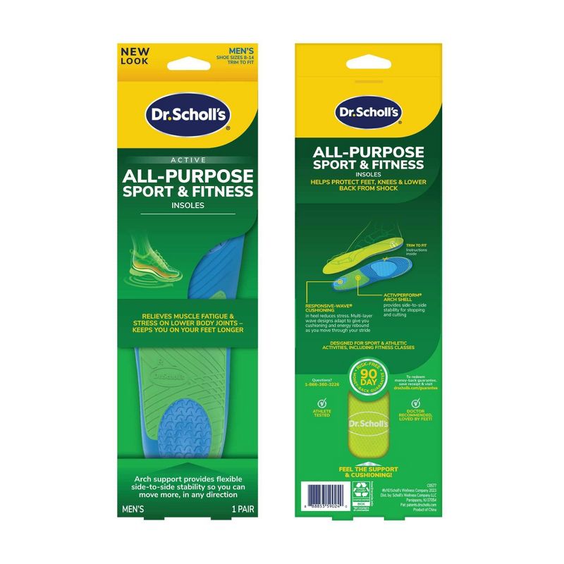 Dr. Scholl&#39;s All-Purpose Sport &#38; Fitness Men&#39;s Trim to Fit Comfort Insoles - 1pair - Size (8-14), 4 of 13