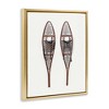 Stupell Industries Minimal Winter Snow Shoes Black Framed Floater Canvas Wall Art - 3 of 4