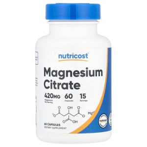 Nutricost Magnesium Citrate, 420 mg, 60 Capsules (105 mg per Capsule) - 1 of 2
