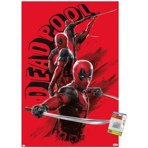Trends International Marvel Deadpool & Wolverine - Deadpool Poses Unframed Wall Poster Prints - 1 of 4