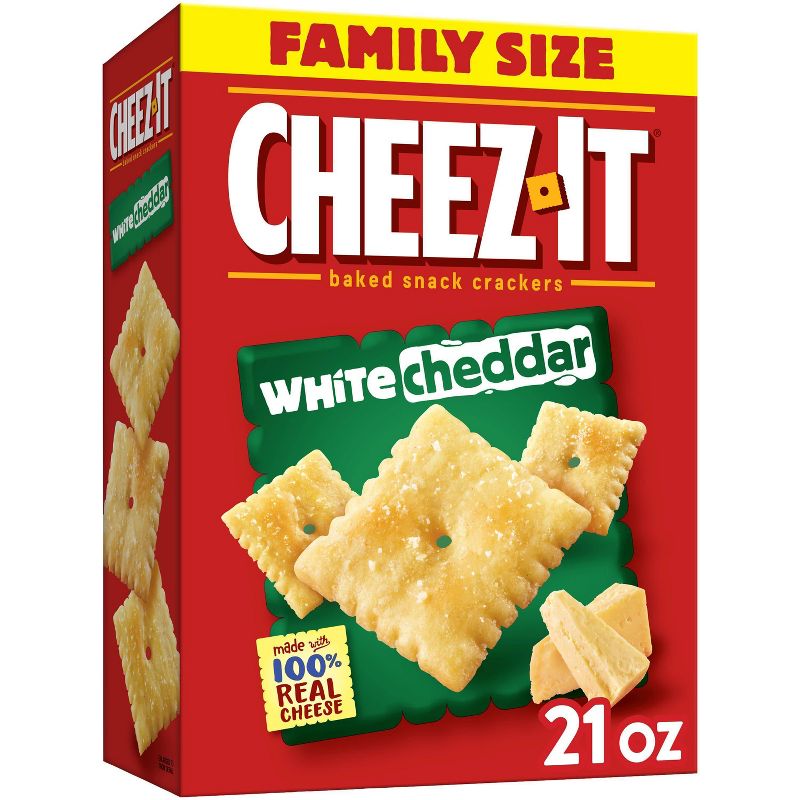 Cheez-It White Cheddar Baked Snack Crackers - 21oz, 1 of 7