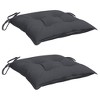 vidaXL Chair Cushions 2 pcs Anthracite 15.7"x15.7"x2.8" Oxford Fabric - 3 of 4