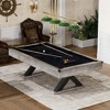 Dexmalle 84" Pool Table with Billiard Balls, Cues, Pool Cue Chalk, Cleaning Brush - 2 of 4