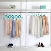 VECELO 20 pk Plastic Hanger Non Slip Clothes Hangers with Metal Clips and 1 Magic Hangers & 2 Tie Rack - 4 of 4