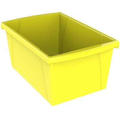 Storex Medium Classroom Storage Bin 16.75" x 11.87" x 8.28" Yellow (STX61484U06C)