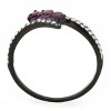Slickblue No Plating IP Black Stainless Steel Ring with Fuchsia CZ, Halo Style, Fashionable & Unique, Size 5-10 - 4 of 4