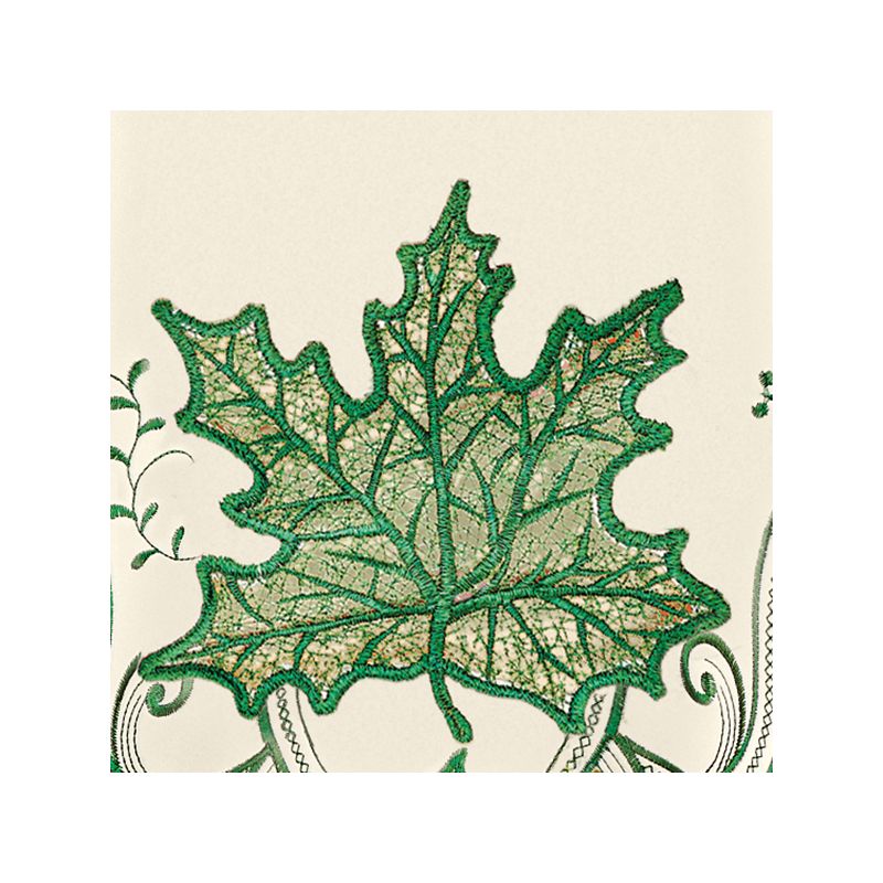 Collections Etc Embroidered Lace Maple Leaf Table Cloth Linens Square, 3 of 4