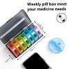 Sukuos 7-Day 2x Pill Organizer, Large Daily Pill Cases for Pills, Vitamins, Fish Oil & Supplements - 4 of 4
