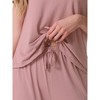 cheibear Women's Modal Soft Sleepwear Short Sleeve Nightwear with Long Sweat Pants Pajamas Set - 4 of 4