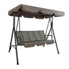 Kozyard Alicia 3-Seats Patio Swing Chair with Cushions, Durable Steel Frame, Adjustable Canopy, and Removable Cushions - 2 of 4