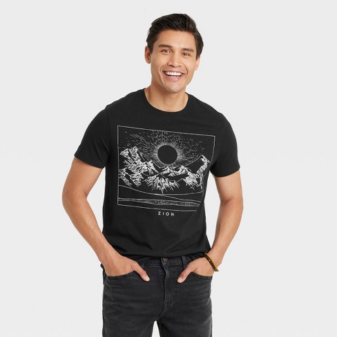 Men's Crewneck Short Sleeve T-Shirt - Goodfellow & Co™ Black/Zion S