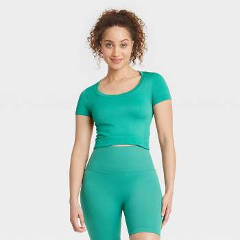 Women's Seamless Cropped Short Sleeve Top - All In Motion™