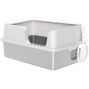 PawHut Stainless Steel Litter Box, XL Enclosed Cat Litter Box for Big Cats with High Side, Scoop, Easy Cleaning & Anti-Urine Leakage, Light Gray - 4 of 4