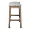 Maven Lane Adrien Backless Saddle Counter Stool with Fabric Upholstery 26" - 3 of 4