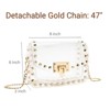 Clear Crossbody Purse Bag for Women Stadium Approved with Gold Studded Rivet, Clear PVC Handbag - 3 of 4