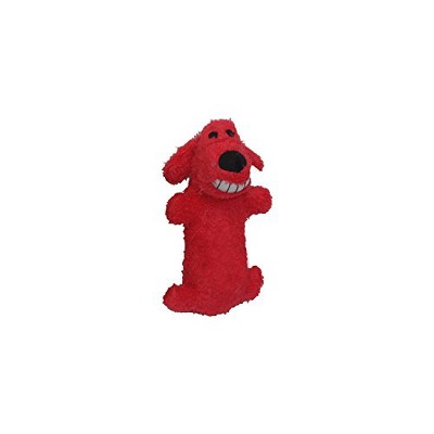 Multipet 66105 Loofa Plush Dog Toy, 6", Red