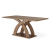Resenkos Dining Table, Living Room Table,63" Dining Table, Modern Kitchen Table with Pedestal Base for 4-6 People,Brown - 2 of 4