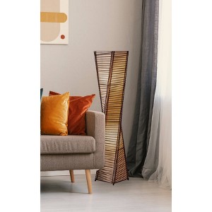 Stix Floor Lantern Black - Adesso: Twisting Cane Stick Design, ETL ...