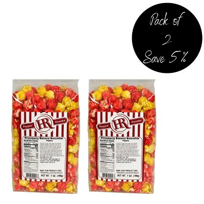 HR Poppin' Snacks 7 oz Strawberry Banana Smoothie Popcorn - Pack of 2