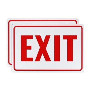 Unique Bargains Aluminum Reflective Rust Free Waterproof Exit Sign 2 Pcs - 1 of 4