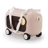 DOMETOUR 2-In-1 Kids Ride On Suitcase, Toddler Carry On Luggage with Wheels, Children Travel Essential for Airplane, Pink - 2 of 4