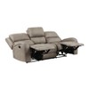 Luxurious Style Double Reclining Sofa 1pc Brown Plush Comfortable Living Room Furniture - 3 of 4