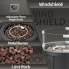 R.W.FLAME Circular 20 inch Propane Fire Pit, Outdoor Gas Fire Pit with Lava Rocks, Protective Cover, Glass Wind guard for Party/Backyard/Patio - 2 of 4