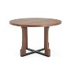 Okak 48IN Elegent Round Dining Table with Criss Cross Legs, Kitchen Table with Thick Tabletop, Small Table for Dining Room, Living Room - 4 of 4