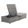 NicBex Outdoor Chaise Lounge Set of 2,  Rattan Outdoor Recliners with Adjustable Backrest, Side Table & Cushions for Patio, Pool, Backyard, Light Gray - 3 of 4