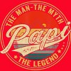 Women's Design By Humans Vintage Sunset Papi, The Man, Myth, Legend By COVI Racerback Tank Top - 2 of 2