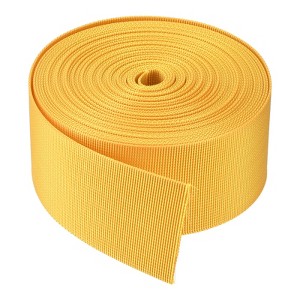 Unique Bargains Flexible Tight Weave Flat Nylon Webbing Strap for Luggage-rack Gold Tone - 1 of 3