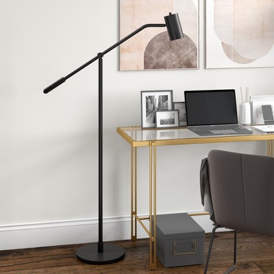 Hudson and Canal Pharmacy Floor Lamp with Metal Shade