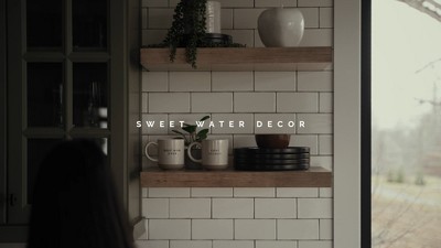 8.5 oz Gold and White Ceramic Tile Soap Dispenser