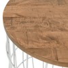 Jofran,Global Archive Nested Storage Solid Wood and Metal Basket End Tables (Set of 2) - 4 of 4