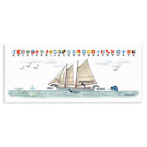 Stupell Industries Nautical Sailing Flags Educational, 17" x 7" - 1 of 4