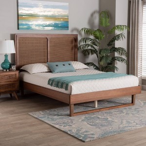 Baxton Studio Rondell Woven Rattan King Size Bed - 1 of 4