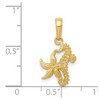 Black Bow Jewelry 14k Yellow Gold Seahorse and Starfish Pendant - 3 of 4