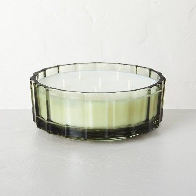 Fluted Glass Balsam & Berry Seasonal Jar Candle Green - Hearth & Hand™ with Magnolia