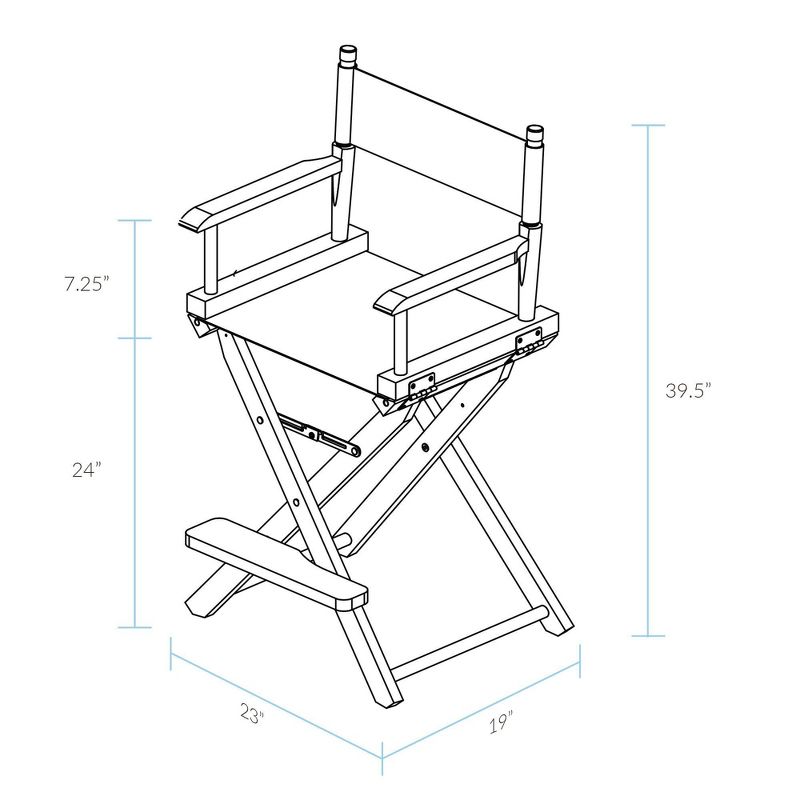 Counter&#45;Height Director&#39;s Chair &#45; Black Frame, 6 of 7