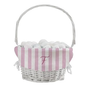 Personalization Mall Delicate Stripes Personalized Easter Basket with Folding Handle - 1 of 2