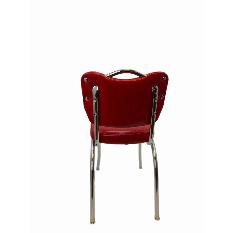 Handle Back Padded Seat Diner Chair Cherry Red - Richardson Seating, 5 of 6